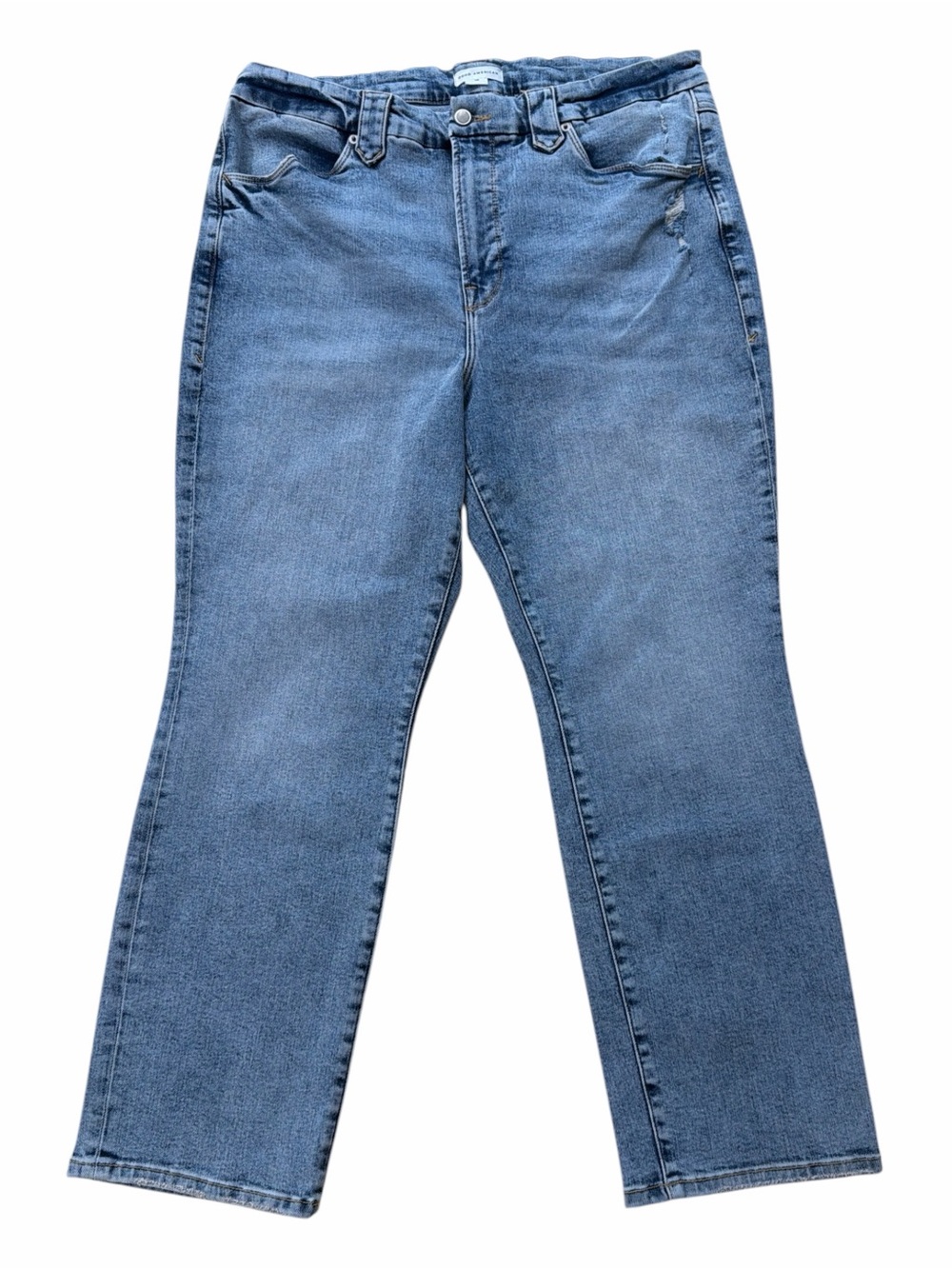 Good American Classic High-Rise Straight Leg Jeans